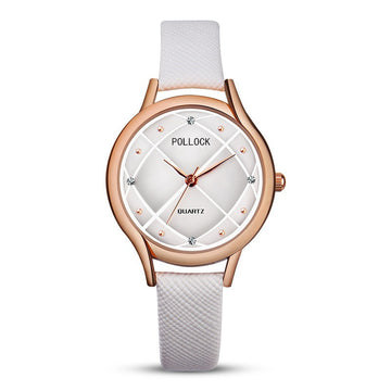 Pollock Fashion Ladies Watch Trend Rhinestone Simple Belt Small Women&#039;s Watch Fashion Business Quartz Women&#039;s Watch